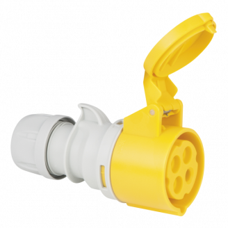 CEE 16 A/110 V 4P Plug - female - yellow