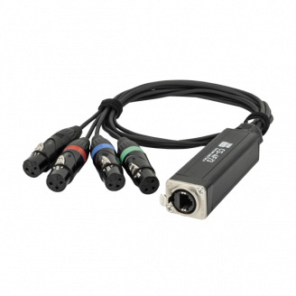 CS-4F/3 - 4-channel DMX shuttle snake via network cable