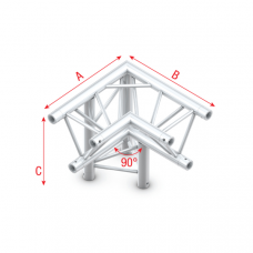 Deco-22 Triangle truss - down left - apex down