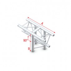 Deco-22 Triangle truss - T-Cross vertical 3-way - apex down