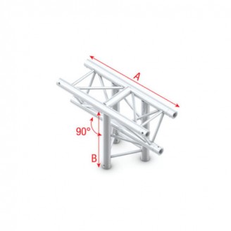 Deco-22 Triangle truss - T-Cross vertical 3-way - apex down