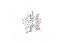 Deco-22 Triangle truss - T-Cross + up/down 5-way