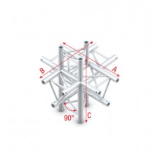 Deco-22 Triangle truss - Cross up/down 6-way