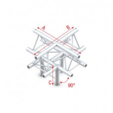 Deco-22 Triangle truss - Cross + down 5-way - apex up