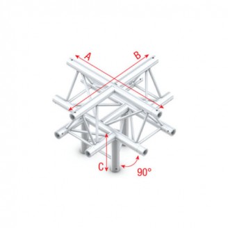 Deco-22 Triangle truss - Cross + down 5-way - apex up