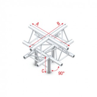 Deco-22 Triangle truss - Cross + down 5-way - apex up