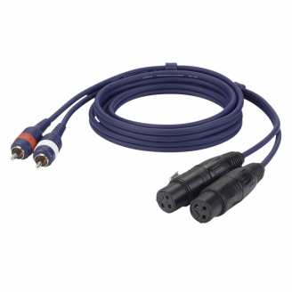 FL25 - 2 RCA male L/R to 2 XLR/F 3P