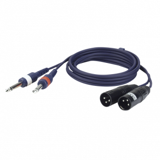 FL44 - 2 unbal. Jack mono L/R to 2 XLR/M 3P