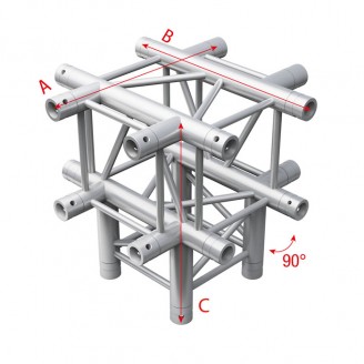 Pro-30 Square F Truss - Cross + Down 5-way - 50 cm