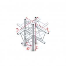Pro-30 Triangle F Truss - Cross up/down 6-way - 50 cm