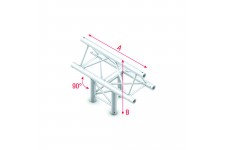 Pro-30 Triangle G Truss - T-Cross vertical - 3-way - apex up - 50 cm Pro-30 Triangle G Truss - T-Cross vertical - 3-way - apex up - 50 cm