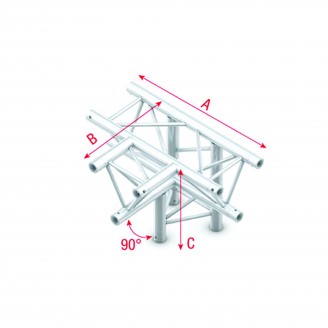 Pro-30 Triangle G Truss - T-Cross + down 4-way - 50 cm