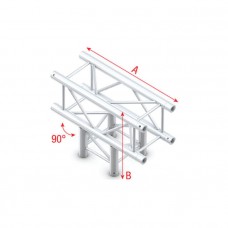 Pro-30 Square P Truss - T-Cross 3-way - 50 cm