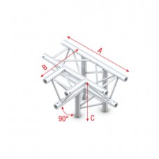 Pro-30 Triangle P Truss - T-Cross + down 4-way - 71cm