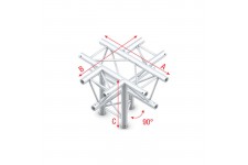 Pro-30 Triangle P Truss - Cross + down - 5-way - apex down - 71 cm Pro-30 Triangle P Truss - Cross + down - 5-way - apex down - 71 cm