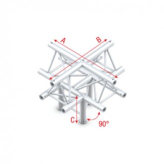 Pro-30 Triangle P Truss - Cross + down 5-way - apex up - 71cm