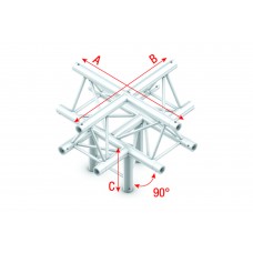 Pro-30 Triangle P Truss - Cross + down 5-way - apex up - 50 cm