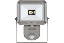 LED spot JARO 1050 P (LED breedstraler voor wandmontage voor buiten IP54, 10W, 980lm, 6500K, met bewegingsmelder, gemaakt van hoogwaardig aluminium)