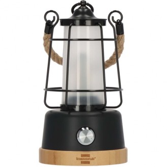 Oplaadbare campinglamp CAL 1 met henneptouw en bamboevoet (370 lm, IP44, brandtijd tot 75h, dimbaar, instelbare lichtkleur)