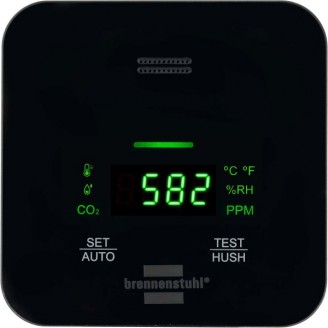 CO2-meter C2M L 4050 / CO2-verkeerslicht voor het bewaken van de luchtkwaliteit (met display en akoestisch signaal, met geÃ¯ntegreerde batterij, tot 12 uur gebruik)