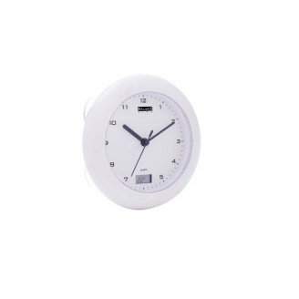 Badkamer Klok / Thermometer 17 cm Analoog Wit