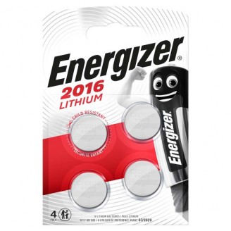 Lithium-Knoopcelbatterij CR2016 | 3.2 V DC | 90 mAh | 4-Blister | Zilver