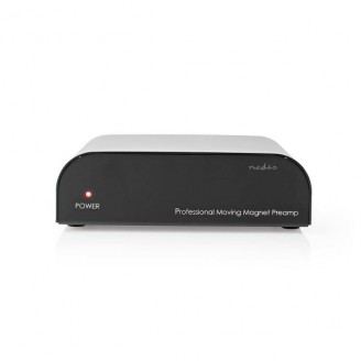 Voorversterker | Input: 1x RCA | Output: 1x RCA | 2 Kanalen | Phono / Platenspeler | Automatisch | Zwart