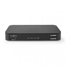 Digitale Audioconverter | 2-wegs | Input: DC Power / 1 x HDMI Input | Output: 1x 3,5 mm / 1x TosLink / 3x HDMI Output | Automatisch / Drukknop | Antraciet