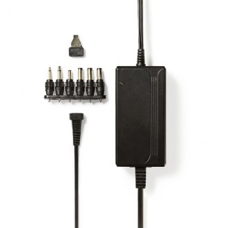 Universele AC-Stroomadapter | 27 W | 3 - 12 V DC | 3.60 m | 2.25 A | 6 plug(s) | Zwart