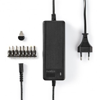Universele AC-Stroomadapter | 60 W | 6 - 16 V DC | 1.10 m | 5.0 - 5.2 A | 8 plug(s) | Zwart