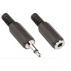 Audioconnectorset 3.5 mm Zwart