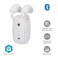 SmartLife Gordijnrobot | Roede | Gordijnen | Batterij Gevoed / USB Gevoed | 4000 mAh | Bluetooth | Wit