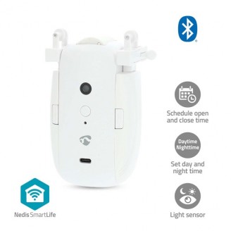 SmartLife Gordijnrobot | I Rail / U Rail | Gordijnen | Batterij Gevoed / USB Gevoed | 4000 mAh | Bluetooth | Wit
