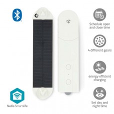 SmartLife Gordijnrobot | Kabelsysteem | Paneelgordijnen / Rolgordijnen / Vouwgordijnen | Netvoeding / Solar Powered | 2000 mAh | Bluetooth | Wit