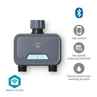 SmartLife Water Control | Bluetooth | Batterij Gevoed | IP54 | Maximale waterdruk: 8 Bar | AndroidT / IOS