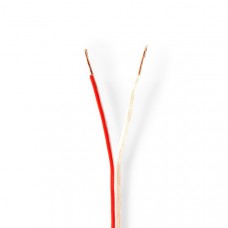 Speaker-Kabel | 2 x 0.75 mmÂ² | Koper | 100.0 m | Rond | PVC | Transparant | Rol
