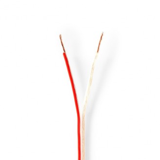 Speaker-Kabel | 2 x 0.75 mmÂ² | Koper | 100.0 m | Rond | PVC | Transparant | Rol