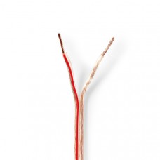 Speaker-Kabel | 2 x 1.50 mmÂ² | Koper | 15.0 m | Rond | PVC | Transparant | Rol