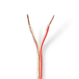 Speaker-Kabel | 2 x 2.50 mmÂ² | Koper | 100.0 m | Rond | PVC | Transparant | Rol
