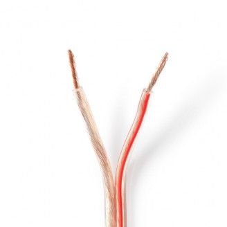 Speaker-Kabel | 2 x 2.50 mmÂ² | Koper | 15.0 m | Rond | PVC | Transparant | Rol