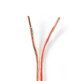 Speaker-Kabel | 2 x 4.00 mmÂ² | Koper | 25.0 m | Rond | PVC | Transparant | Rol
