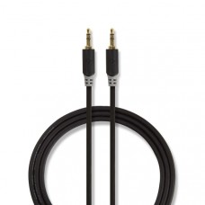 Stereo-Audiokabel | 3,5 mm Male | 3,5 mm Male | Verguld | 10.0 m | Rond | Antraciet | Doos