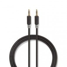 Stereo-Audiokabel | 3,5 mm Male | 3,5 mm Male | Verguld | 2.00 m | Rond | Antraciet | Doos