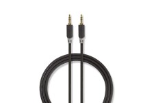 Stereo-Audiokabel | 3,5 mm Male | 3,5 mm Male | Verguld | 3.00 m | Rond | Antraciet | Doos