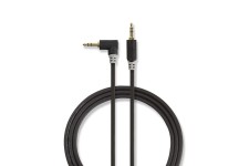 Stereo-Audiokabel | 3,5 mm Male | 3,5 mm Male | Verguld | 1.00 m | Rond | Antraciet | Doos