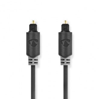 Optische Audiokabel | TosLink Male | TosLink Male | 5.00 m | Rond | PVC | Antraciet | Doos