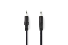 Stereo-Audiokabel | 3,5 mm Male | 3,5 mm Male | Vernikkeld | 3.00 m | Rond | Zwart | Doos