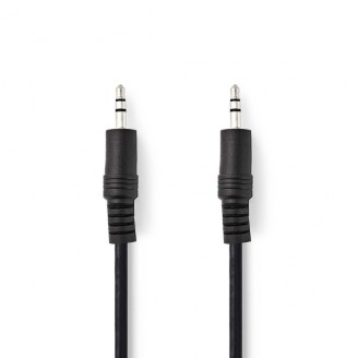 Stereo-Audiokabel | 3,5 mm Male | 3,5 mm Male | Vernikkeld | 3.00 m | Rond | Zwart | Doos