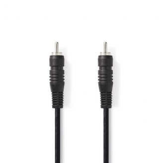 Digitale Audiokabel | RCA Male | RCA Male | Vernikkeld | 2.00 m | Rond | PVC | Zwart | Doos