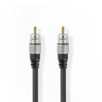 Digitale Audiokabel | RCA Male | RCA Male | Verguld | 10.0 m | Rond | PVC | Antraciet | Doos